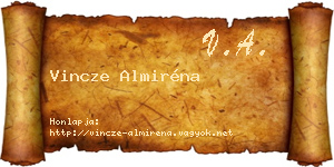 Vincze Almiréna névjegykártya